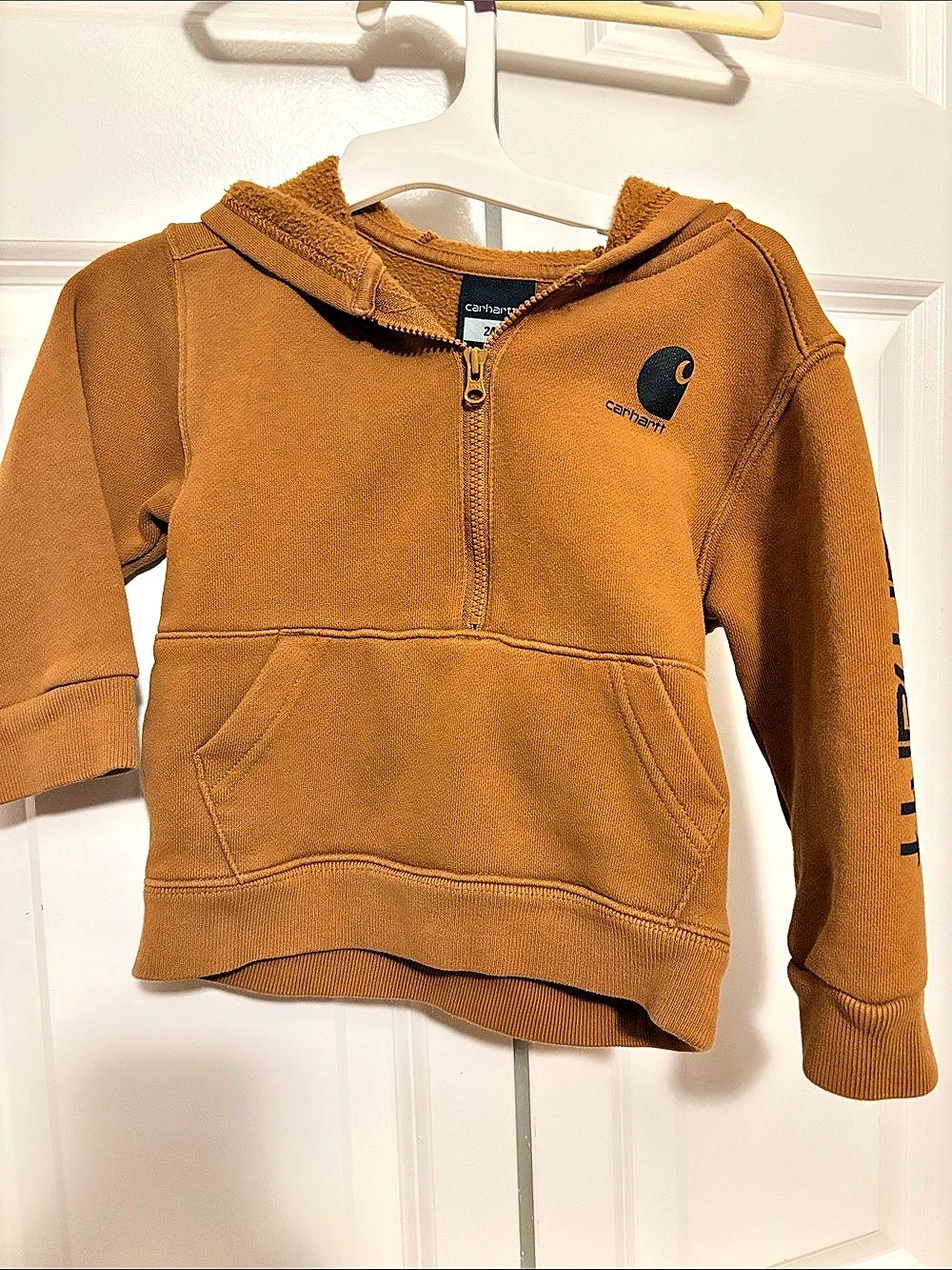 Carhartt Baby/Toddler Long-Sleeve Half-Zip Sweatshirt / Hoodie Half-Zip Hoodie